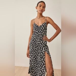 Reformation Crimini Dress in Black Cat, Size 2